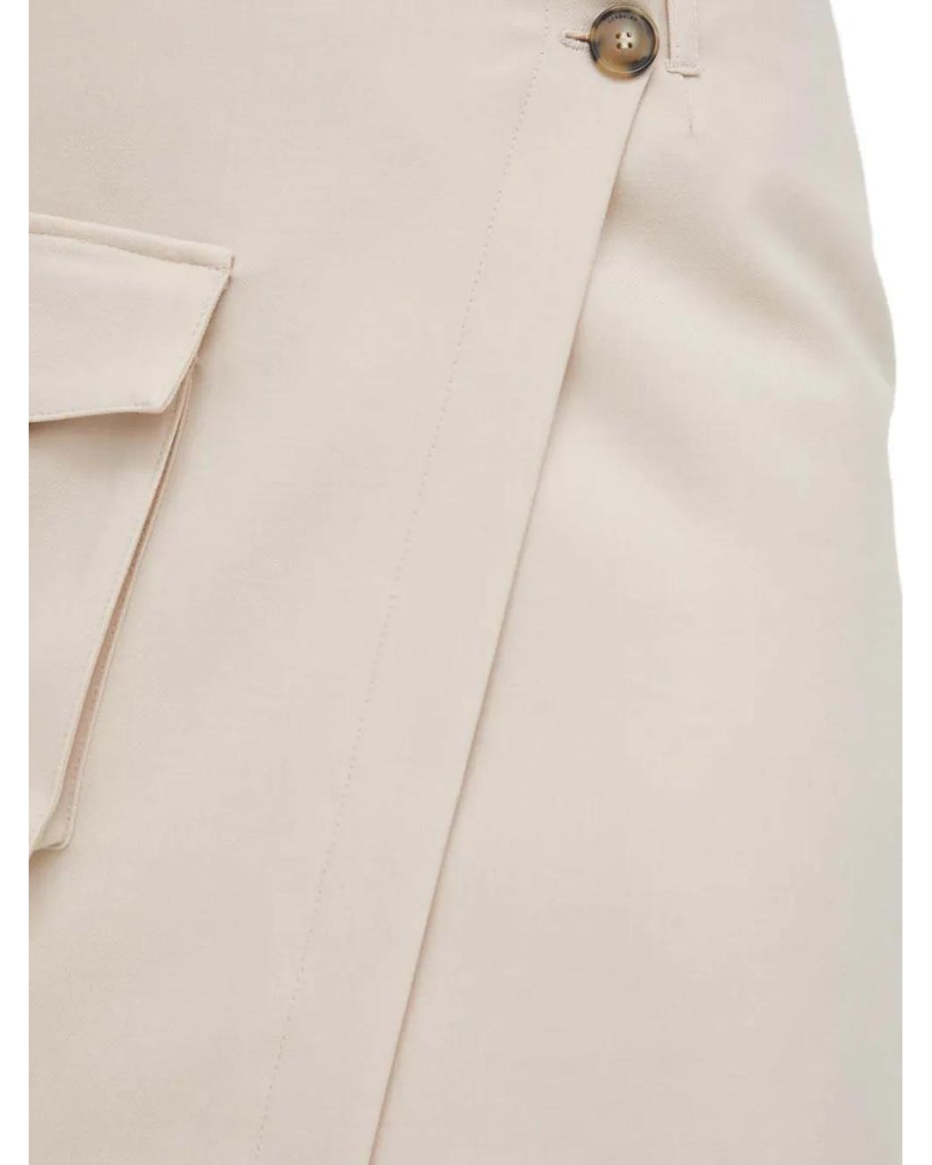 Herskind White Pocket-Wrap Mini Skirt