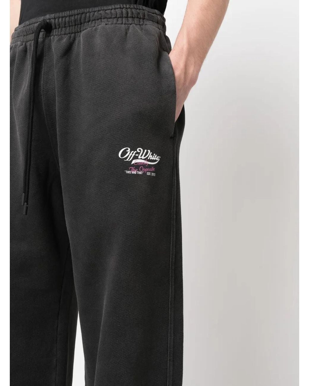 Off-White c/o Virgil Abloh Black Logo-Print Track Pants for men
