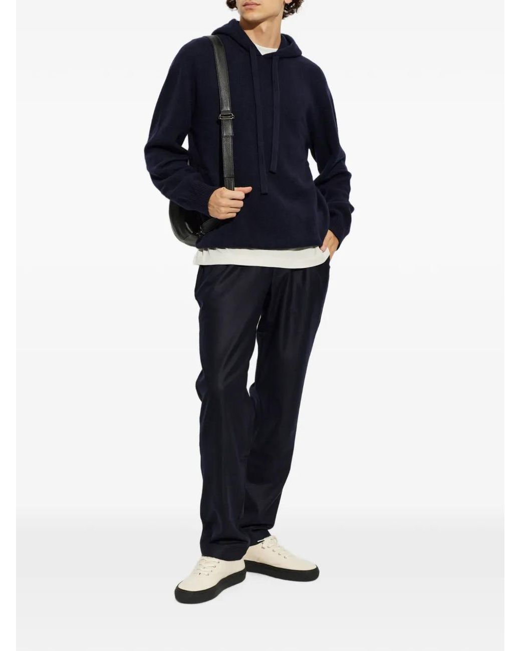 Laneus Blue Drawstring Hoodie for men