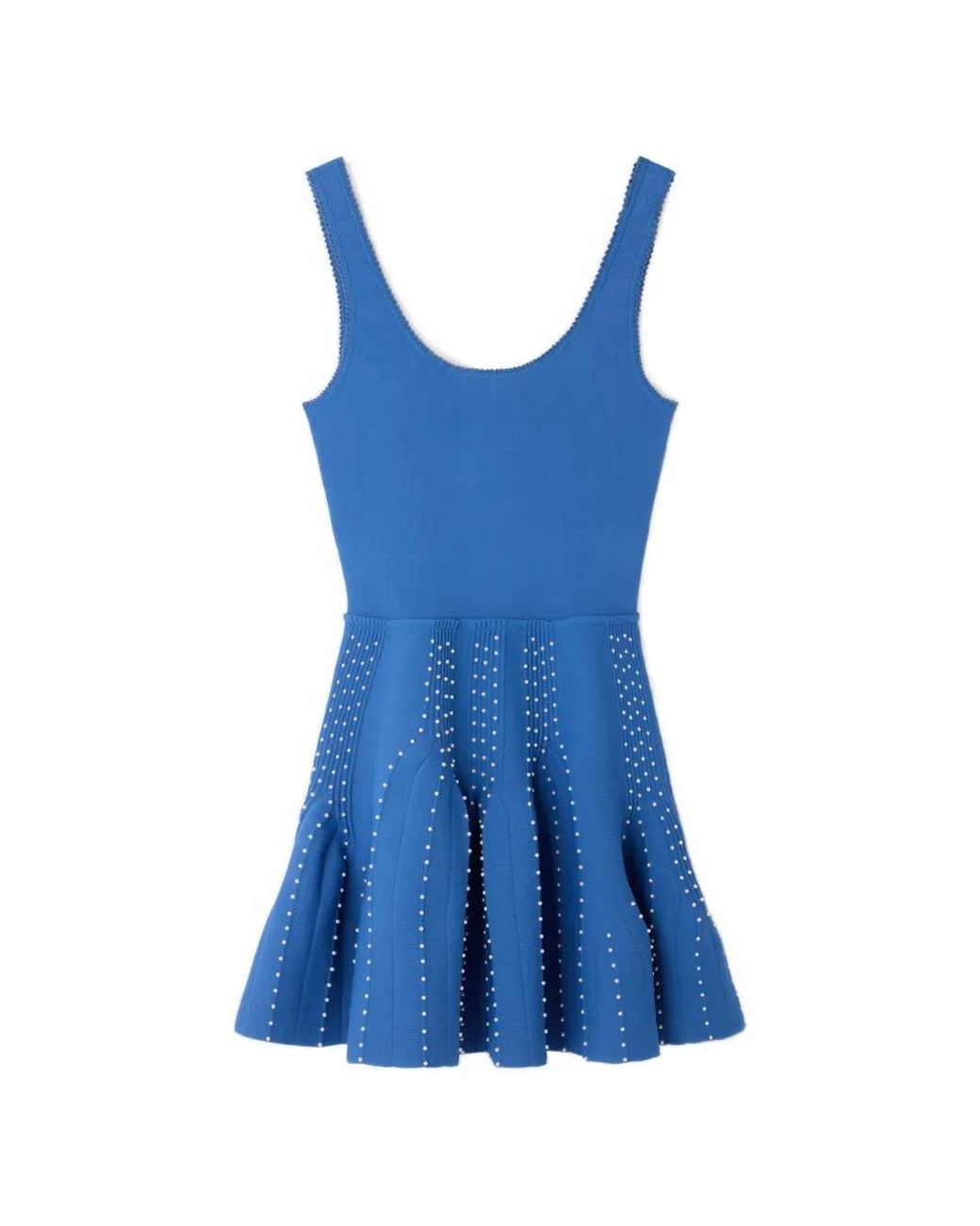 Sandro Blue Beaded Knit Mini Dress
