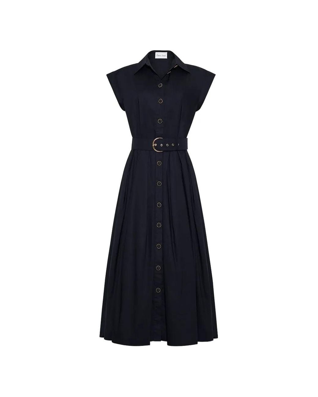 Cara Cara Blue Octavia Belted Midi Dress