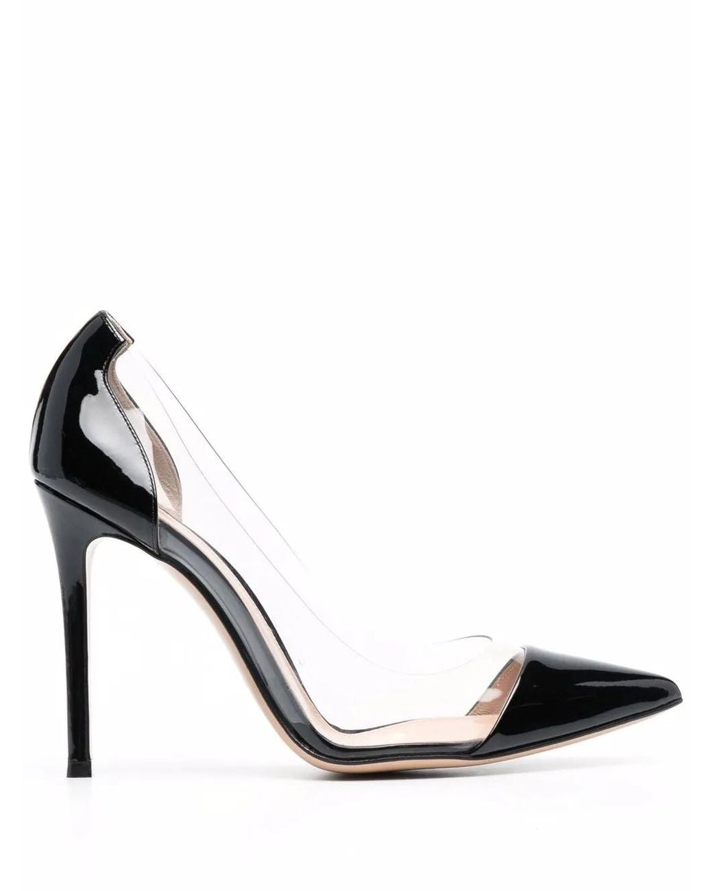 Gianvito Rossi Black Plexi 105Mm Patent Leather Pumps