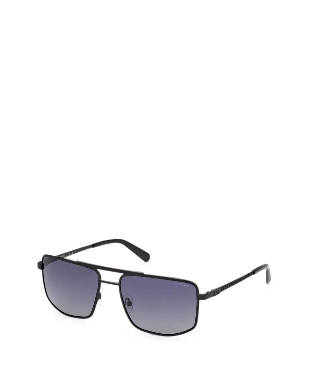 Guess Blue Double-Bridge Square-Frame Sunglasses