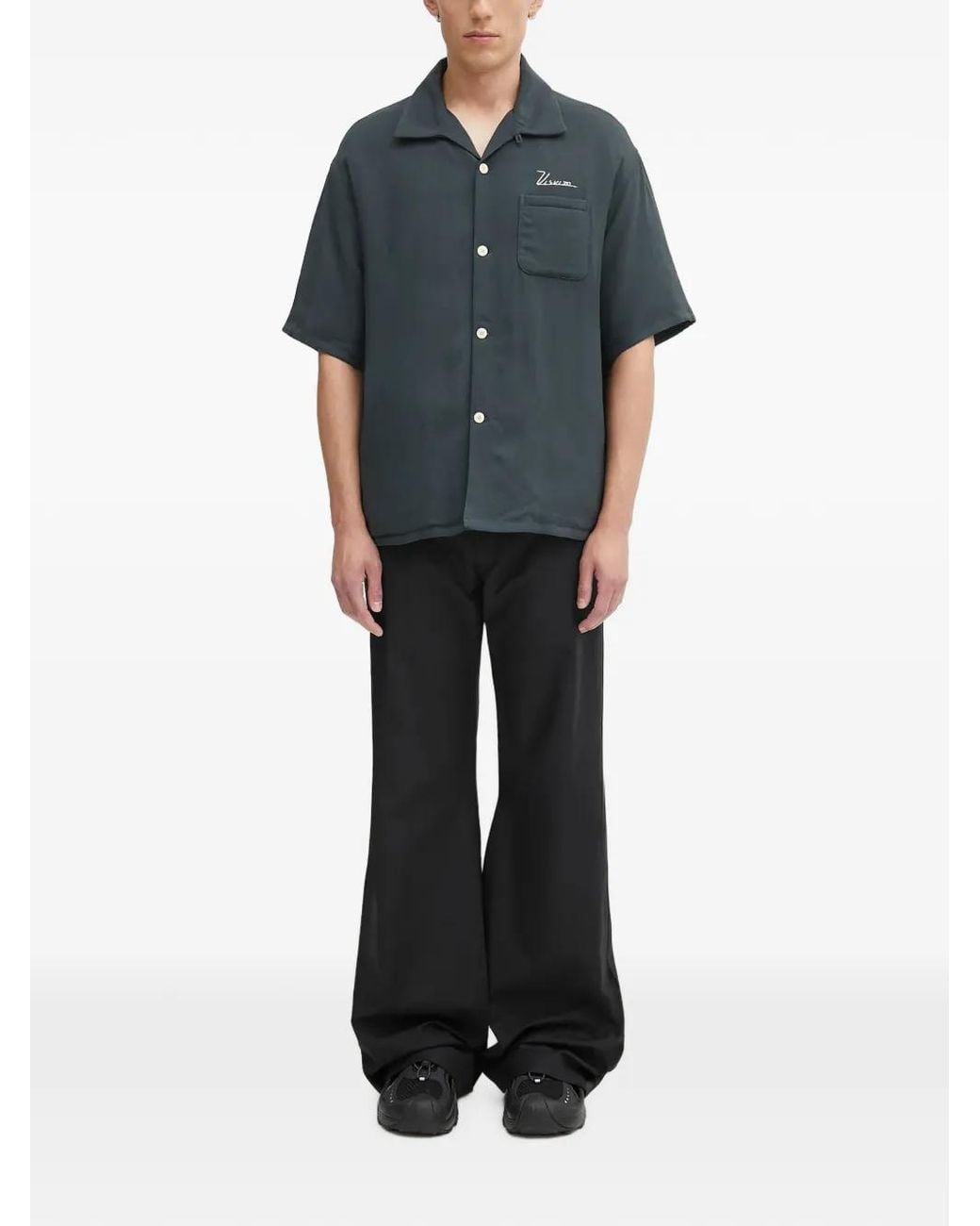Visvim Gray Pocket Button-Down Shirt for men