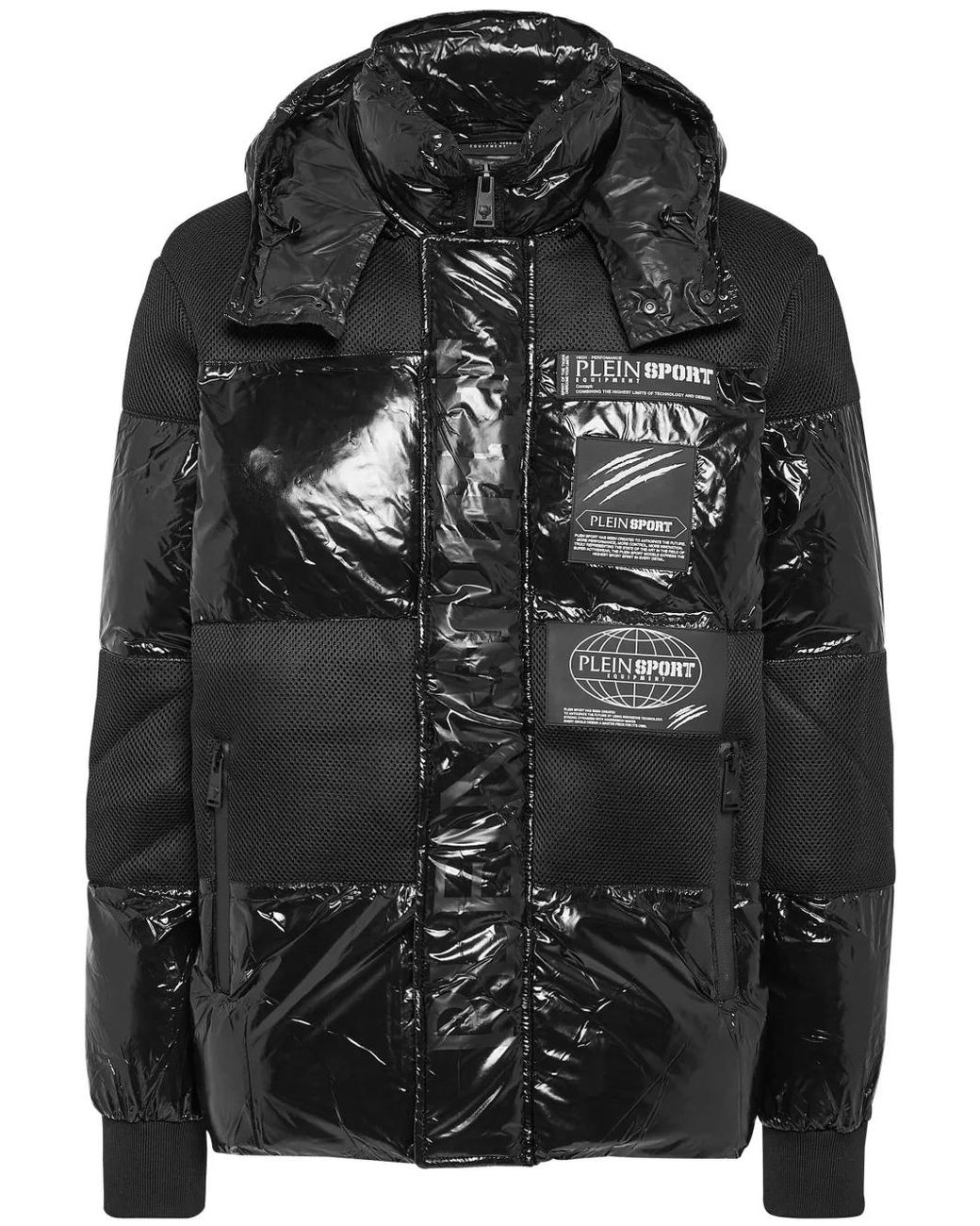 Philipp Plein Black Global Express Padded Jacket for men