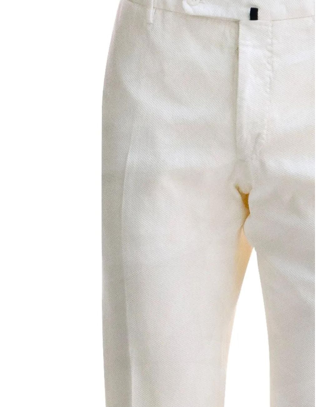 Incotex Gray Flat-Front Trousers for men