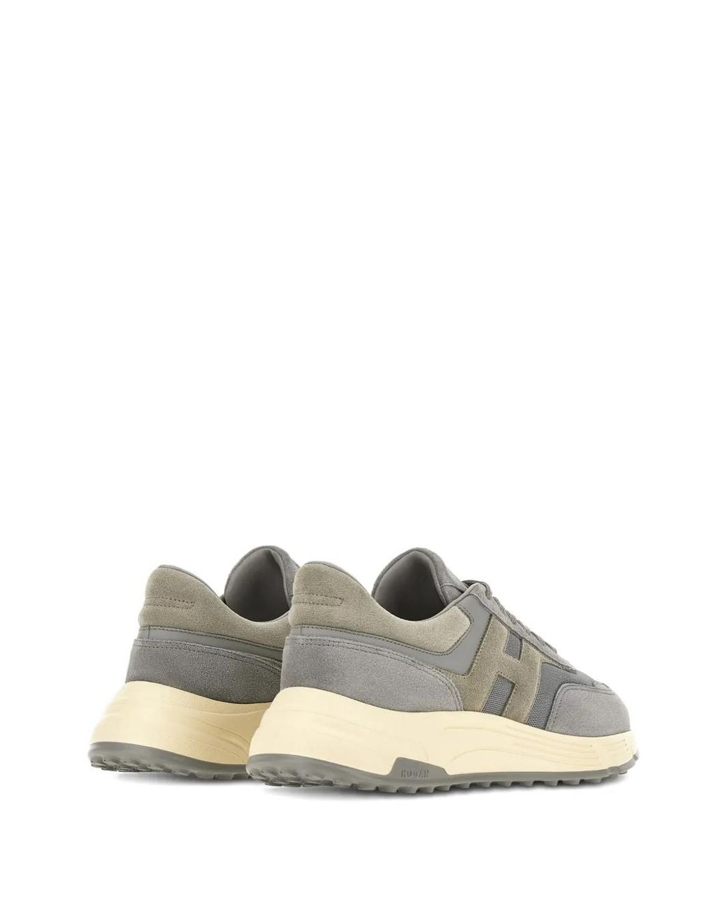Hogan Gray H-Stripe Low-Top Sneakers for men