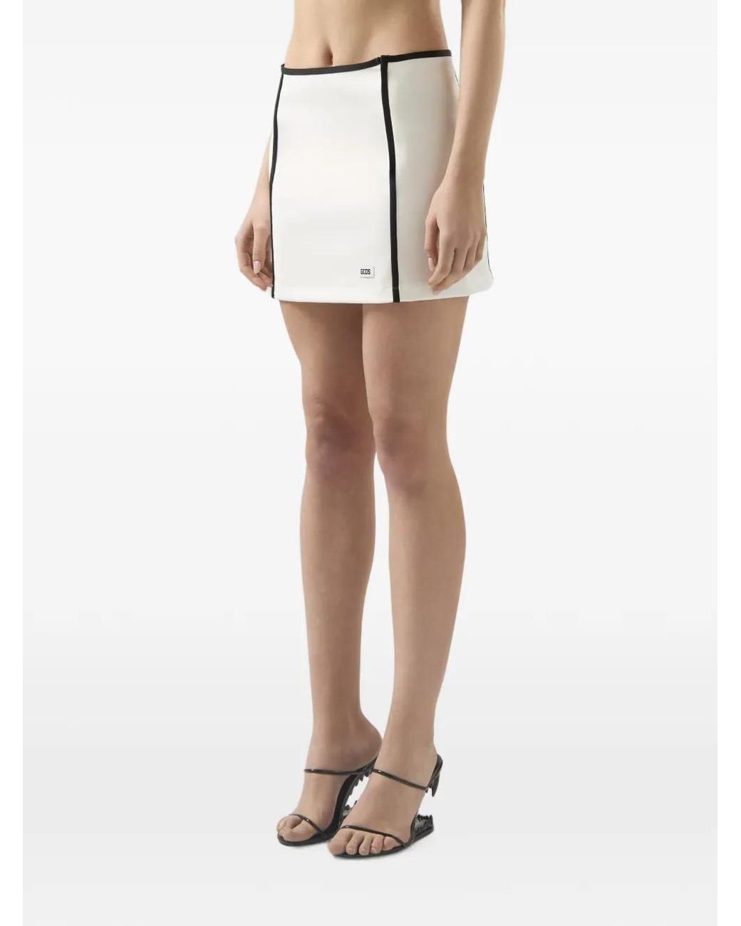Gcds White Hello Kitty Contrast-Trim Mini Skirt