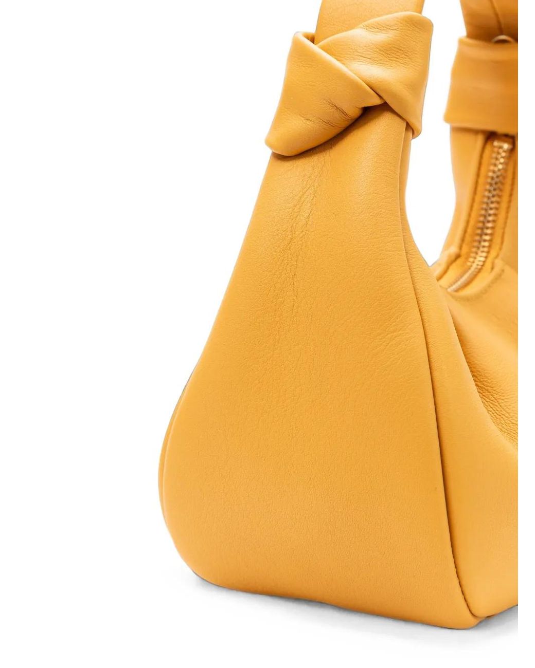 La Portegna Orange Anita Leather Tote Bag