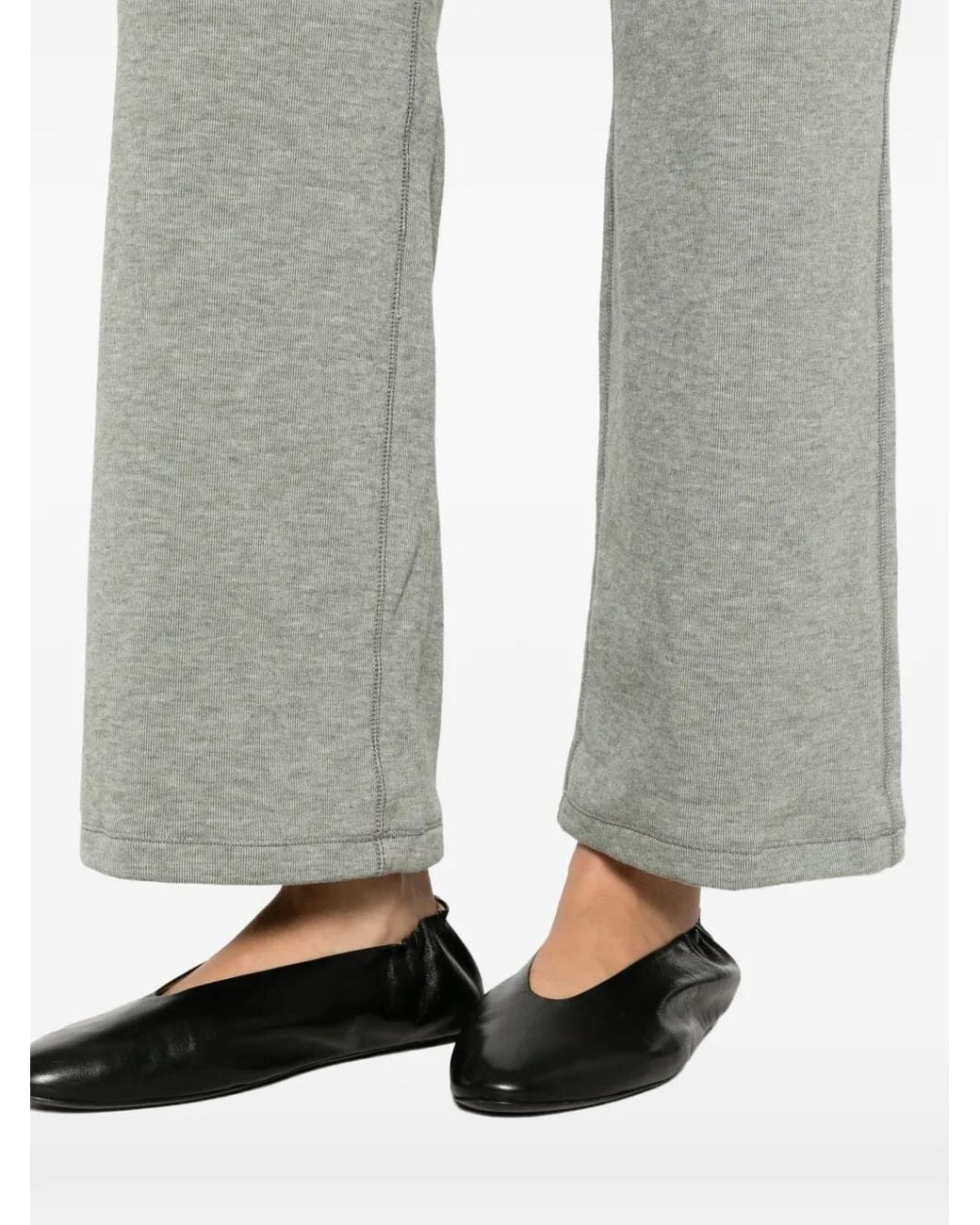 Bobi Gray Comfort Waist Cropped Track Pants