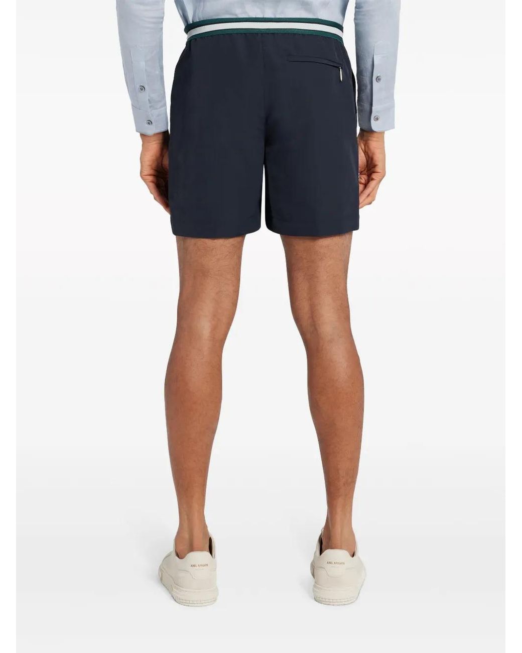 CHE Blue Striped-Waistband Deck Shorts for men