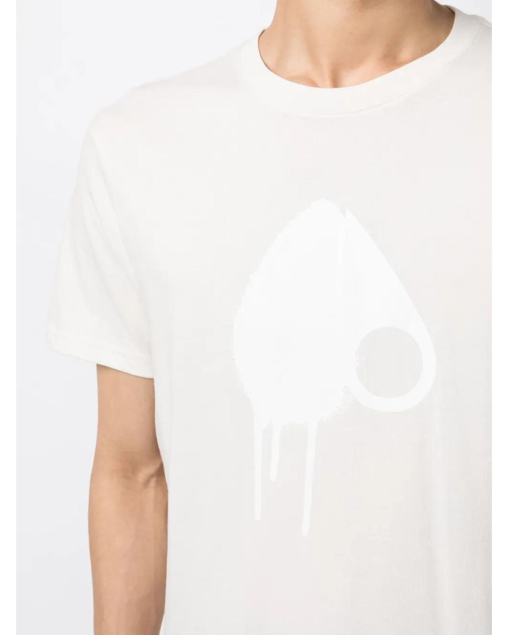 Moose Knuckles White Augustine Logo-Print T-Shirt for men
