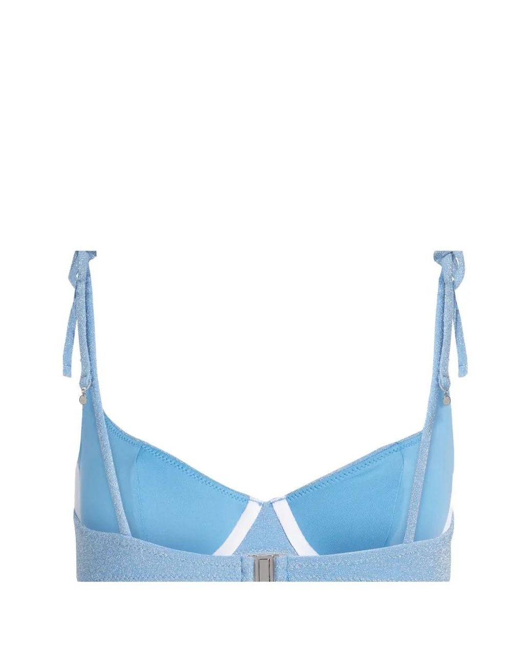 Karl Lagerfeld Blue Signature Wired Bikini Top