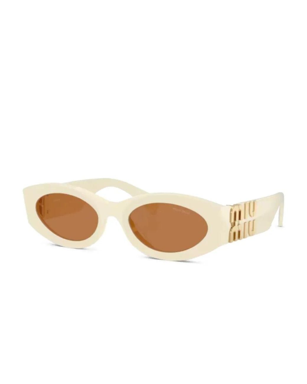 Miu Miu Natural Logo-Lettering Sunglasses