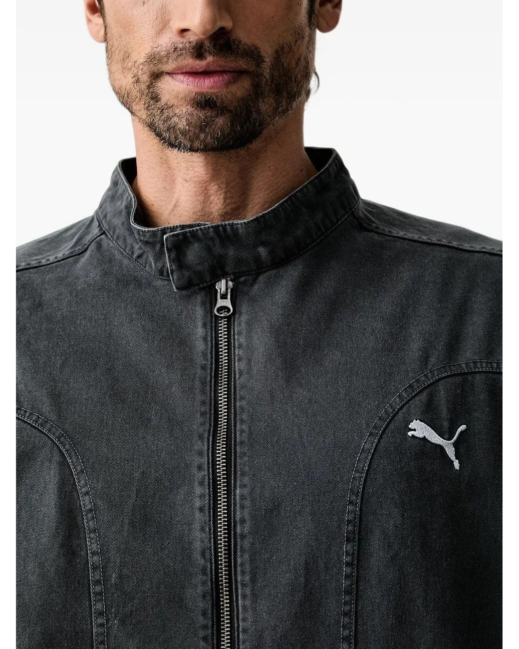 PUMA Black Futura Archive Relaxedwashed Twill T7 Track Jacket