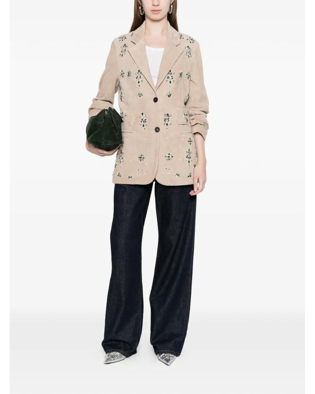 S.W.O.R.D Natural Embellishment Single-Breasted Jacket