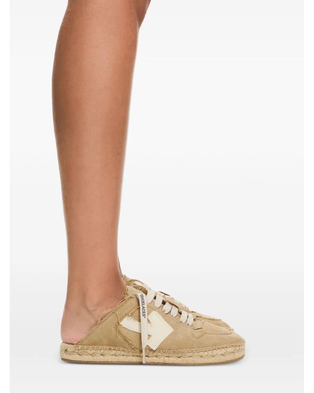 Off-White c/o Virgil Abloh White Arrow Lace-Up Mule Espadrilles