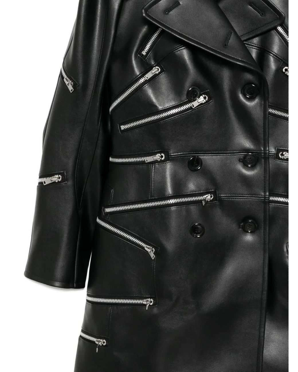 Junya Watanabe Black Double-Breasted Coat