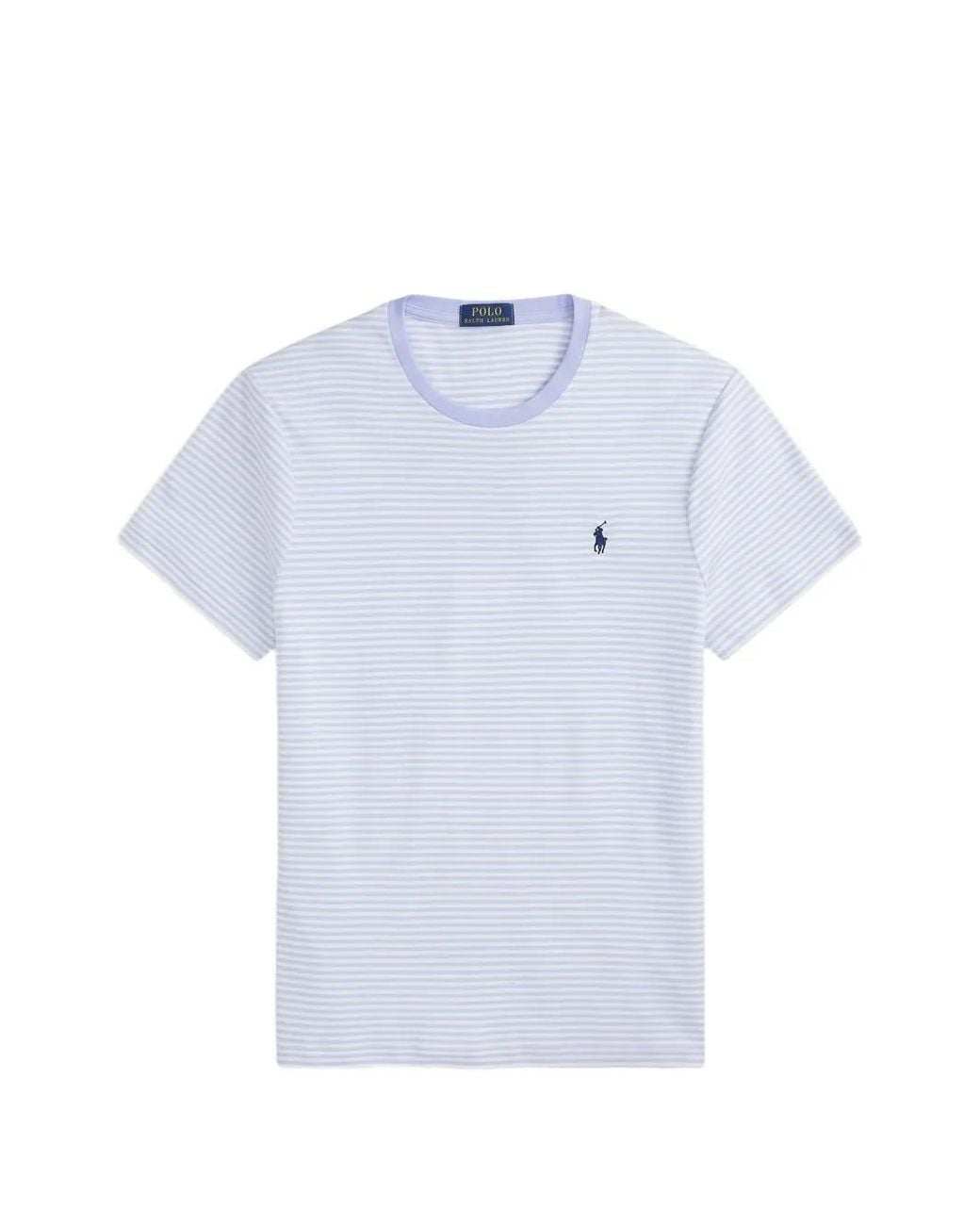 Polo Ralph Lauren Blue Striped Pima-Cotton T-Shirt for men