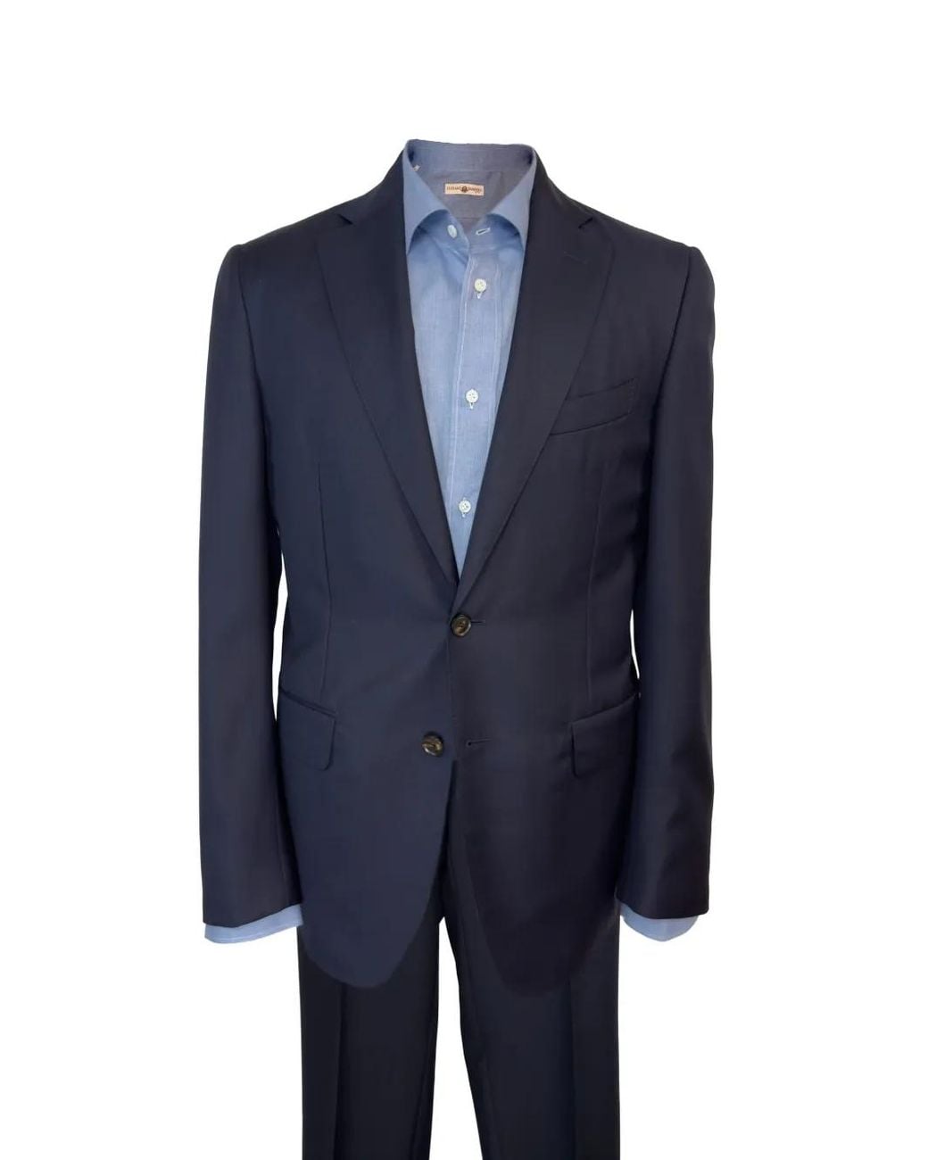 Luciano Barbera Blue Single-Breasted Suit for men
