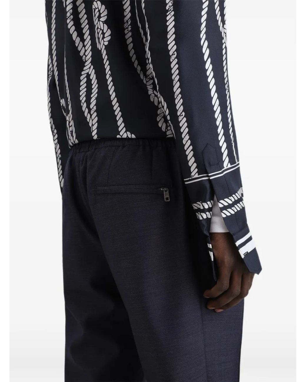 Dolce & Gabbana Blue Virgin-Wool Jogging Trousers for men