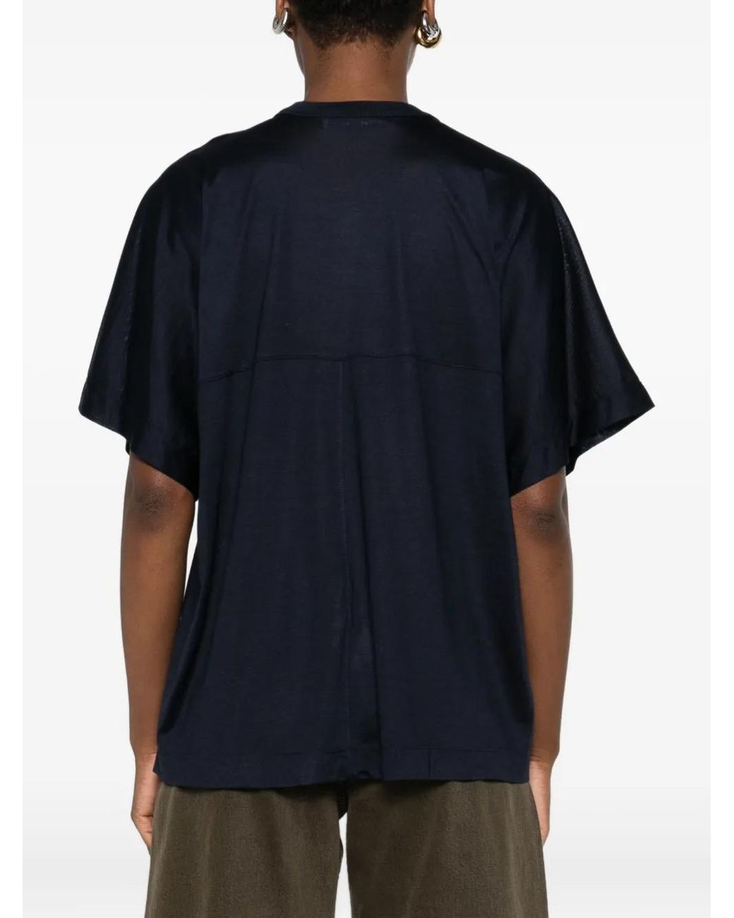 Carven Black Crew-Neck Short-Sleeve Top