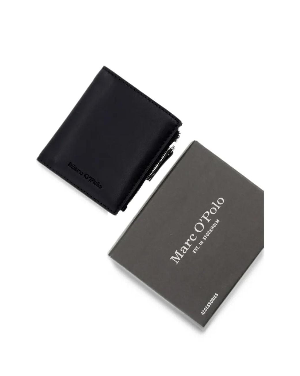 Marc O' Polo Black Maxim Logo Bi-Fold Wallet for men