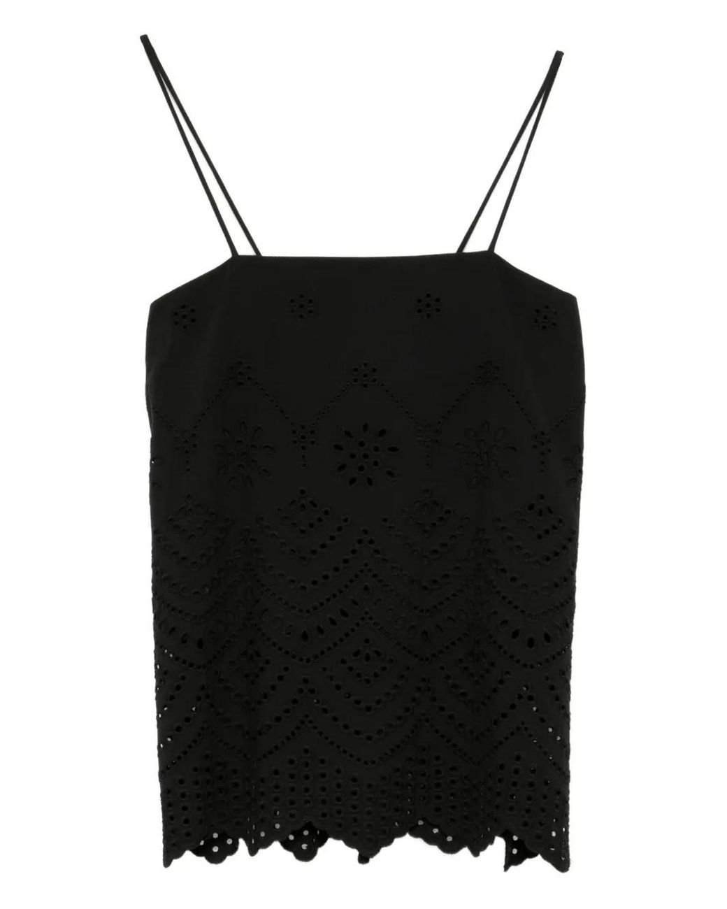 Bambah Eyelet Tanktop in het Black