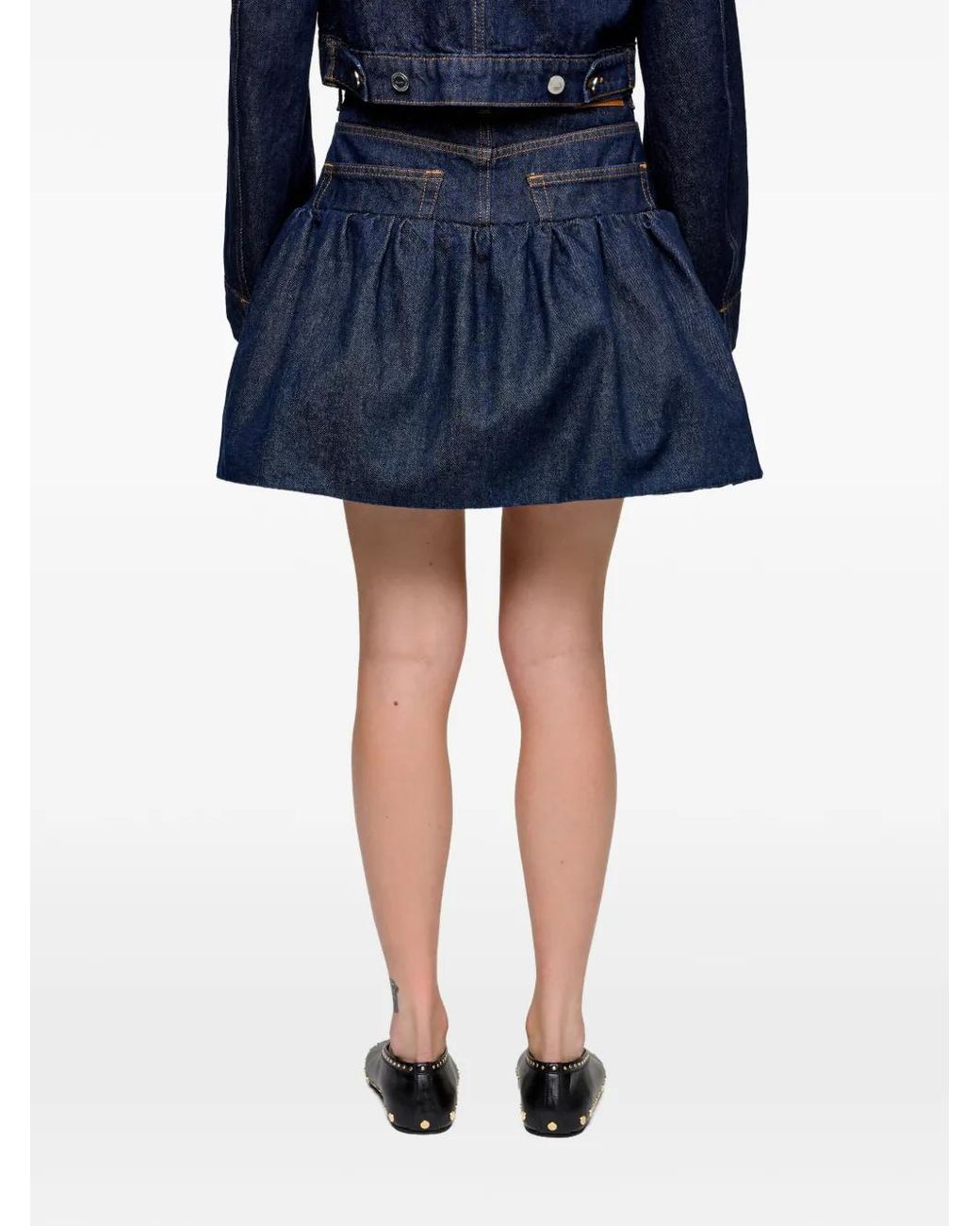 Ganni Blue Bubble Mini Skirt