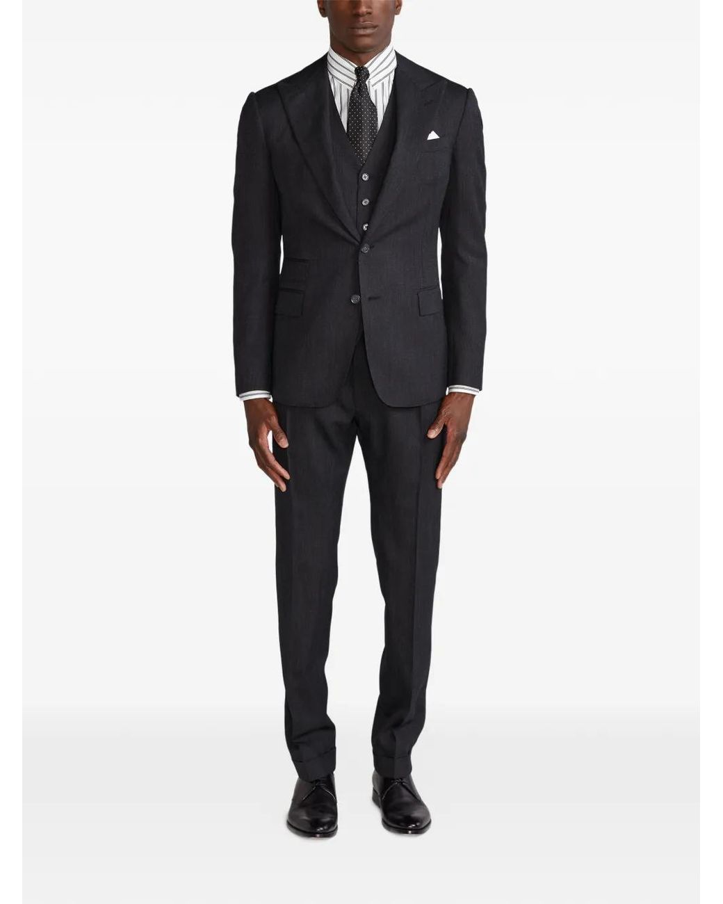 Polo Ralph Lauren Black Pleated Suit for men