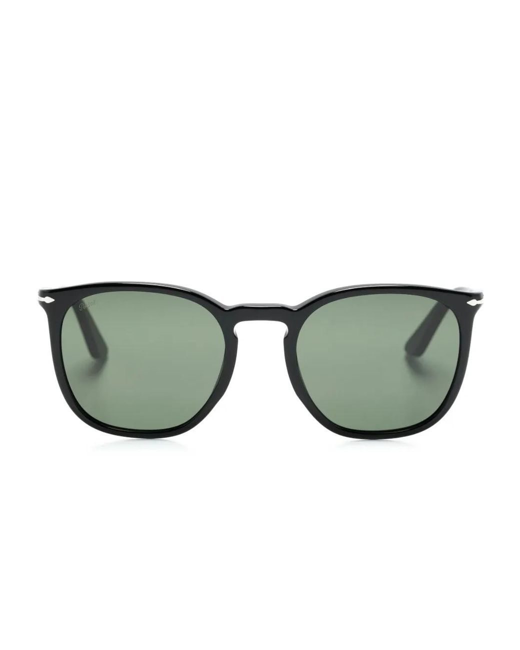 Persol Green Round-Frame Sunglasses