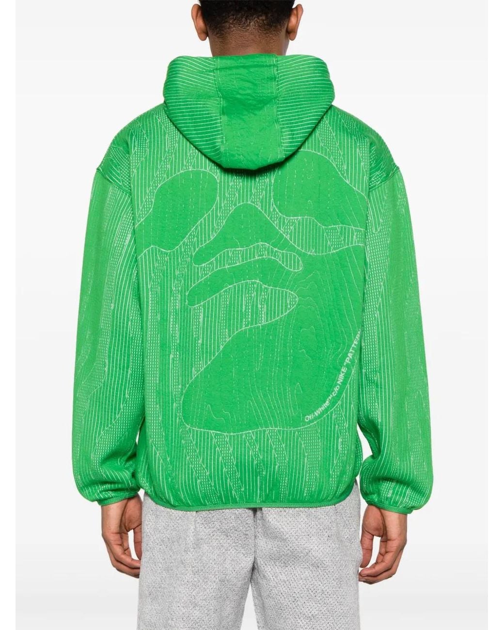 Nike Green X Off- Engineered Hoodie for men