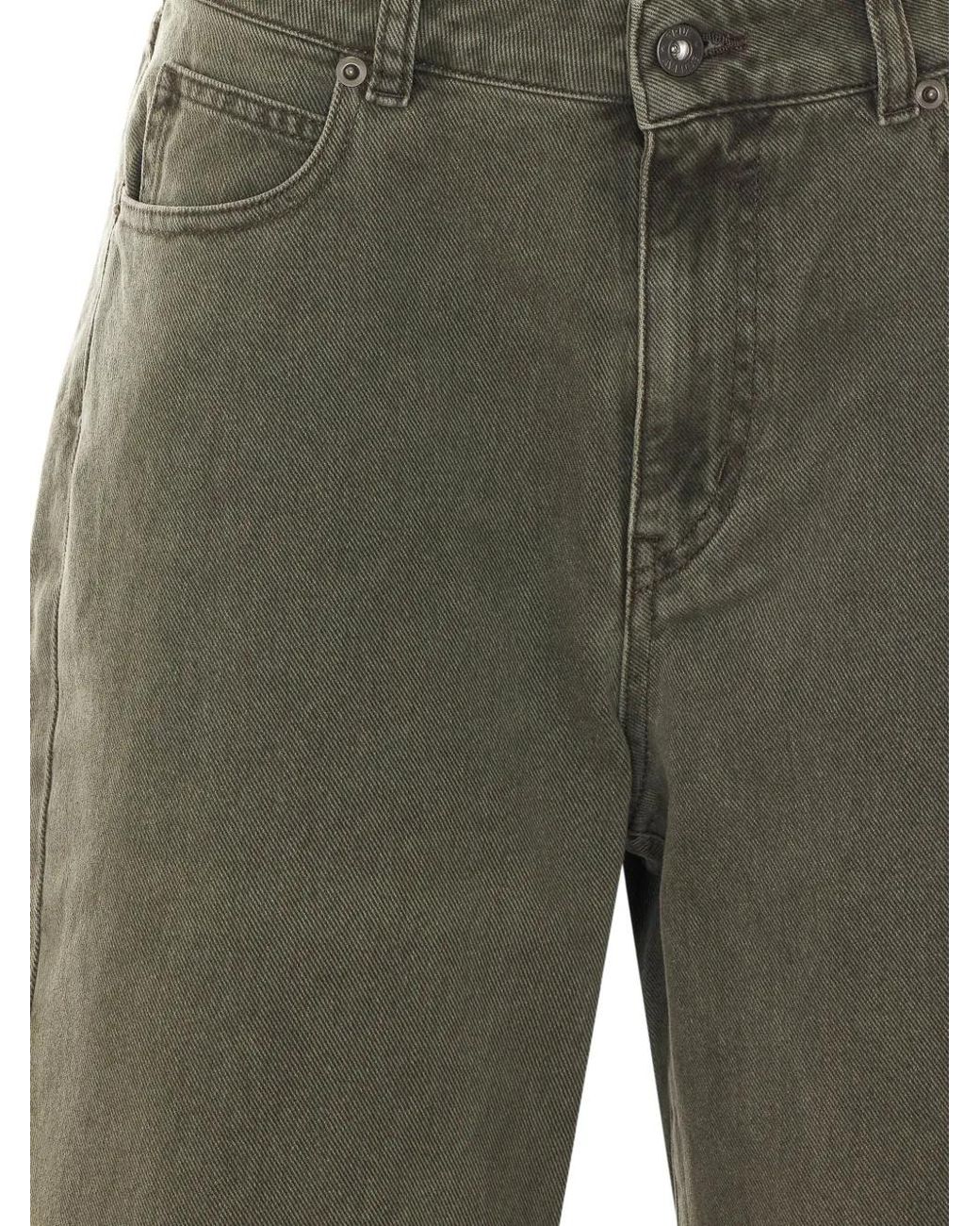 TRUE AVENUE Green Clara Logo-Patch Straight-Leg Jeans