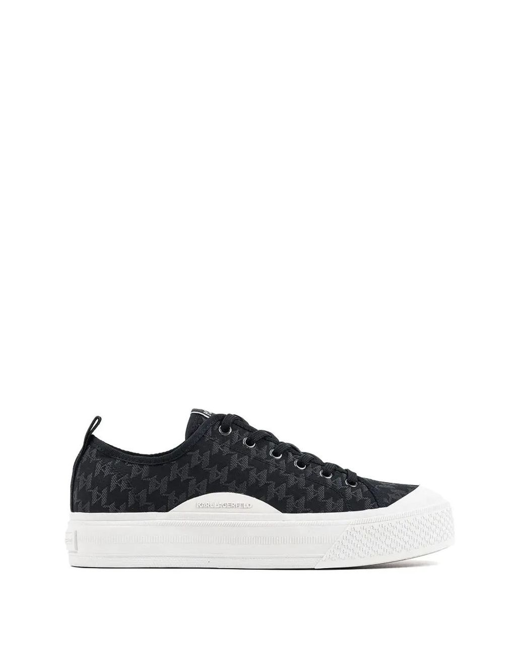 Karl Lagerfeld White Kampus Max V Monogram-Detail Sneakers for men