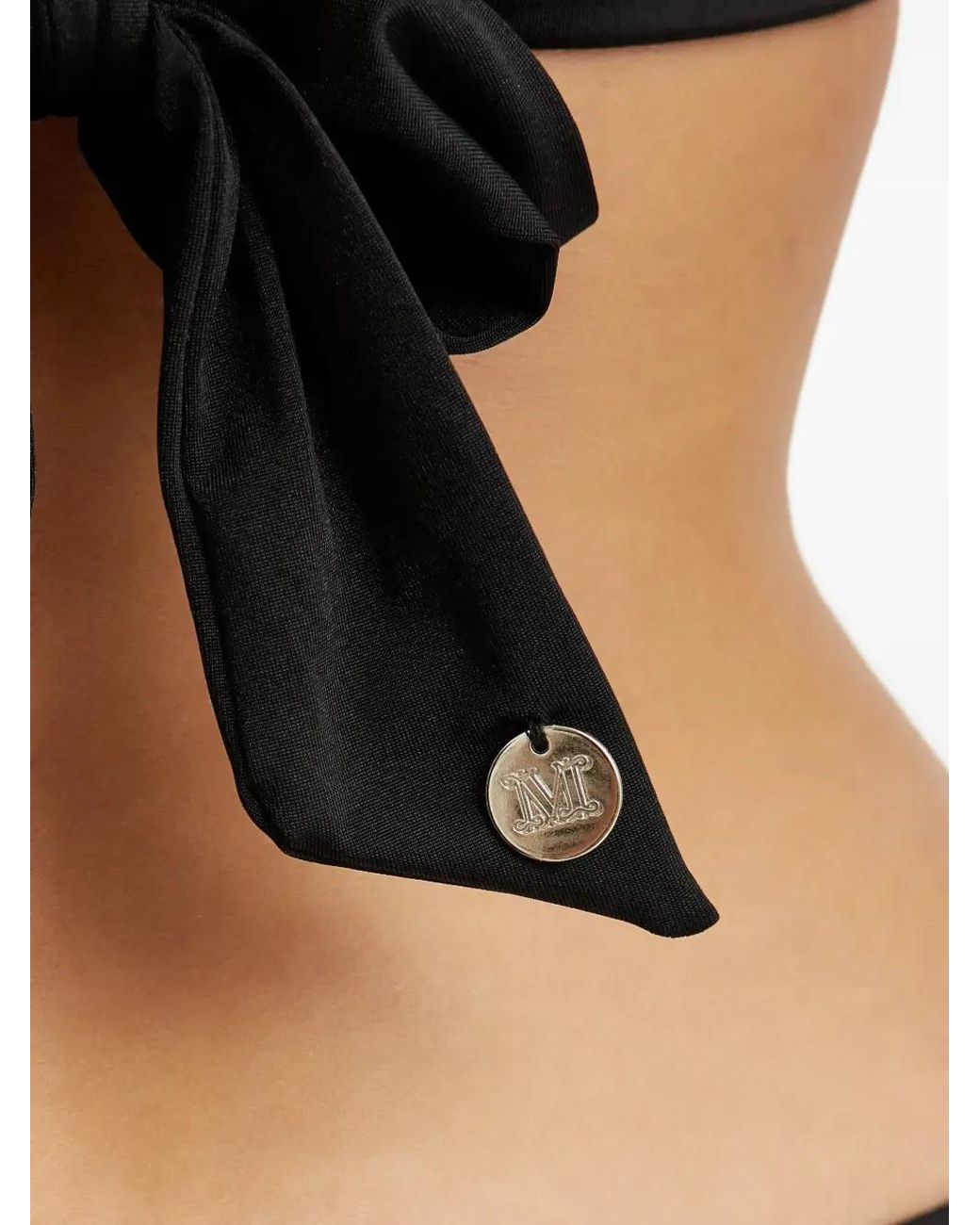Max Mara Black Adriene Bikini Top