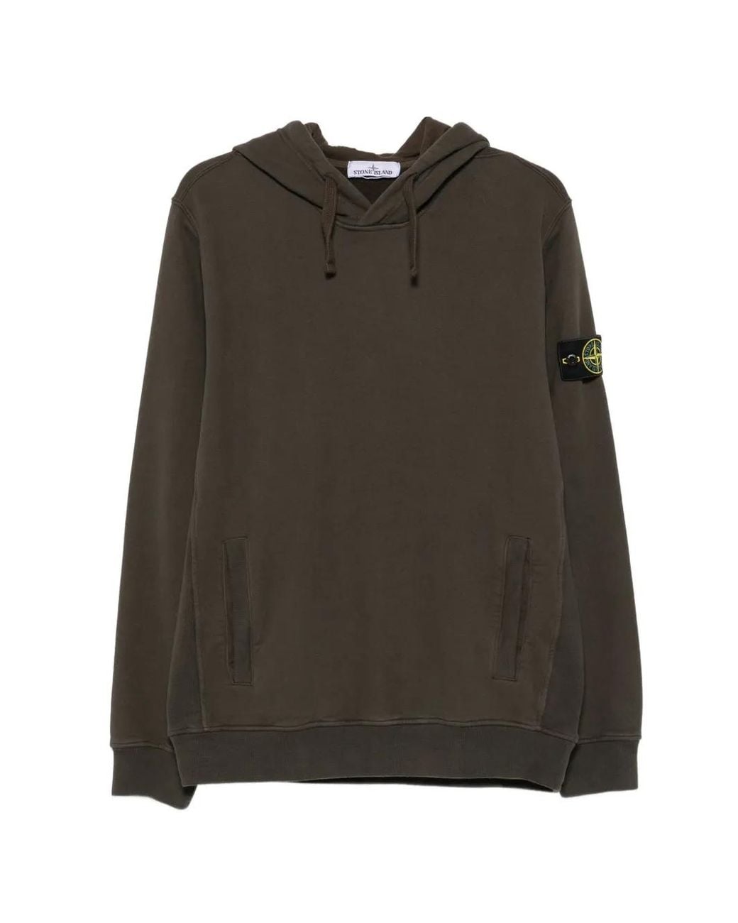 Stone Island Brown 6100048 Brushed Organic Cotton Fleece Hoodie for men