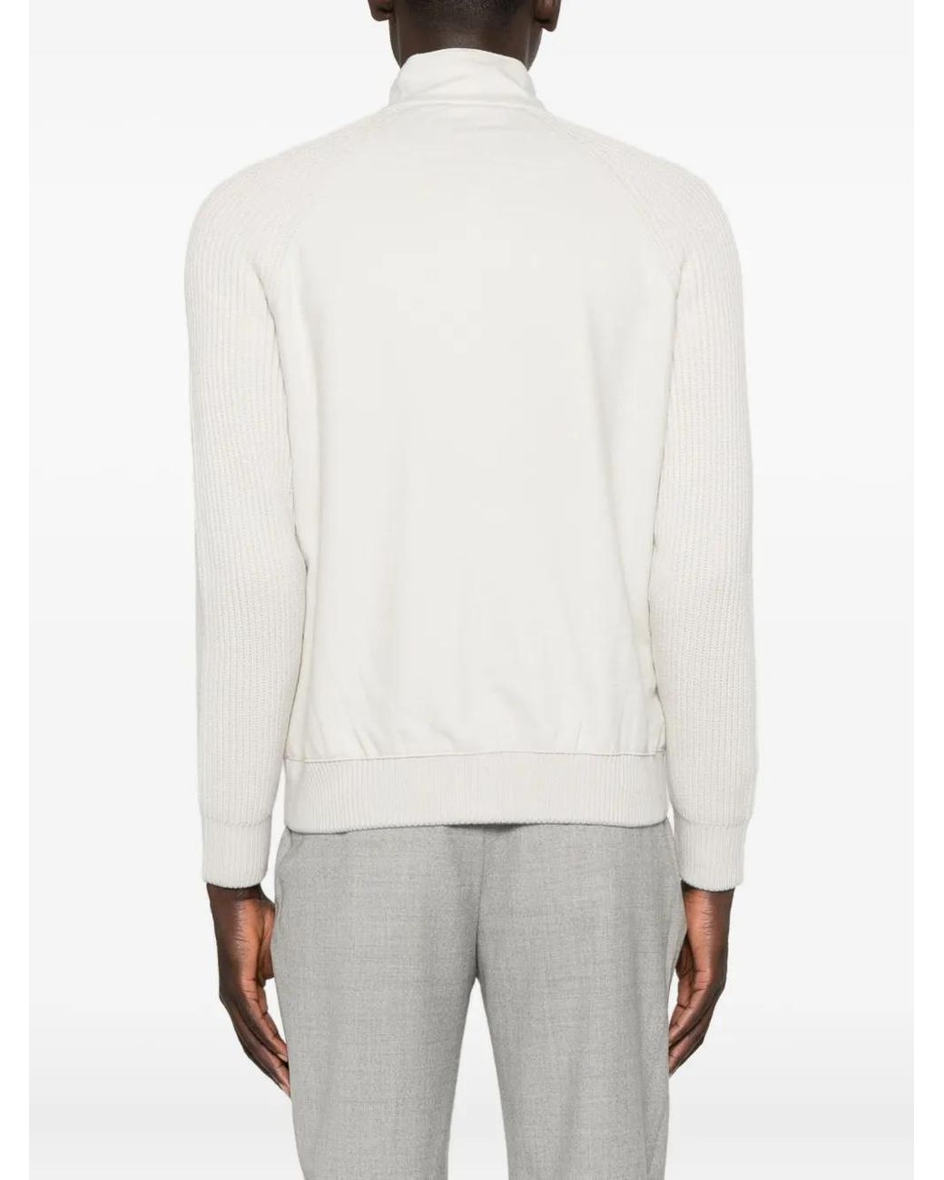 Chaqueta Bómber Con Paneles Eleventy de hombre de color White