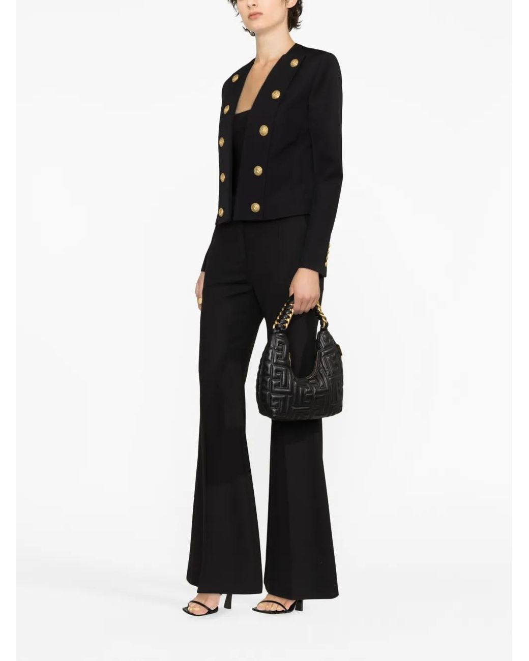Balmain Black Fitted Wool Jacket