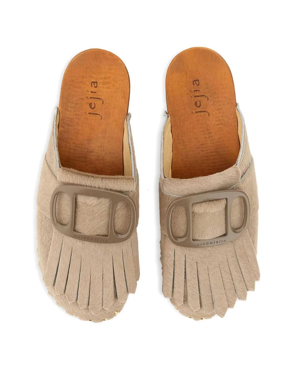 Jejia Brown Buckle-Detail Sandals