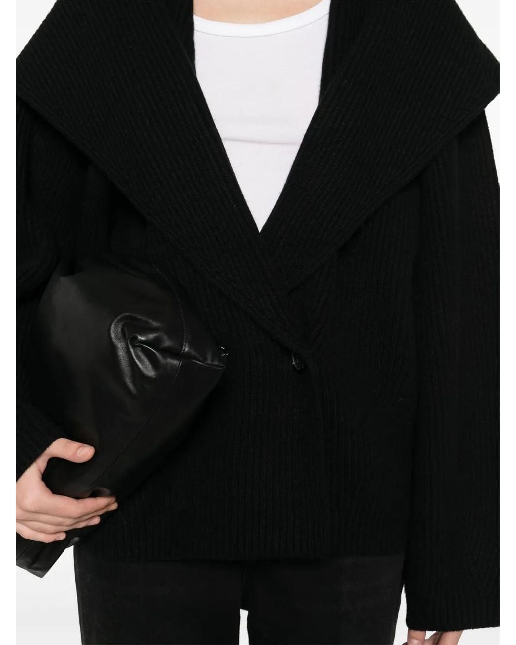 Totême  Black Shawl-Lapels Cardigan