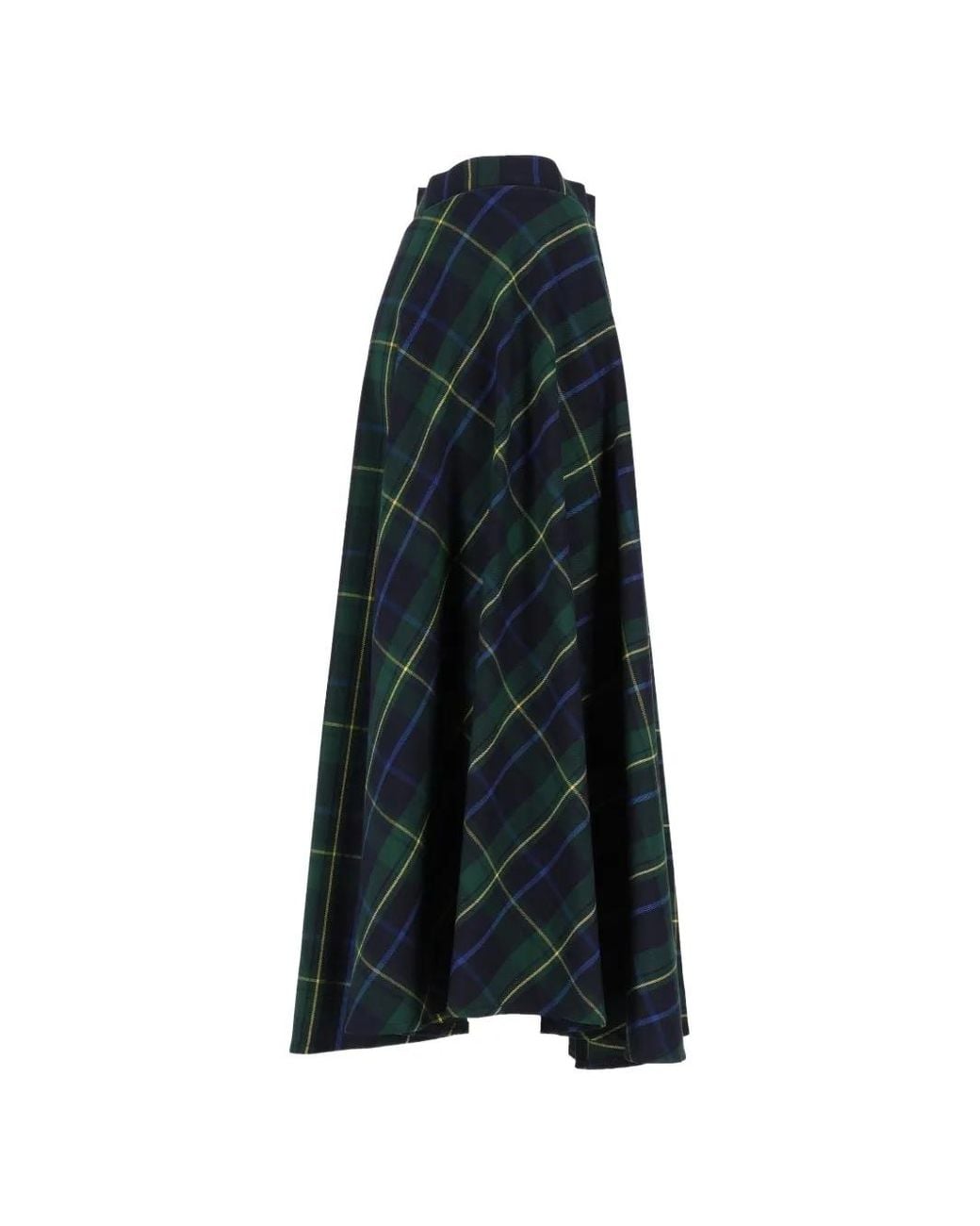 Al Duca D'aosta Blue Checked-Pattern Maxi Shirt