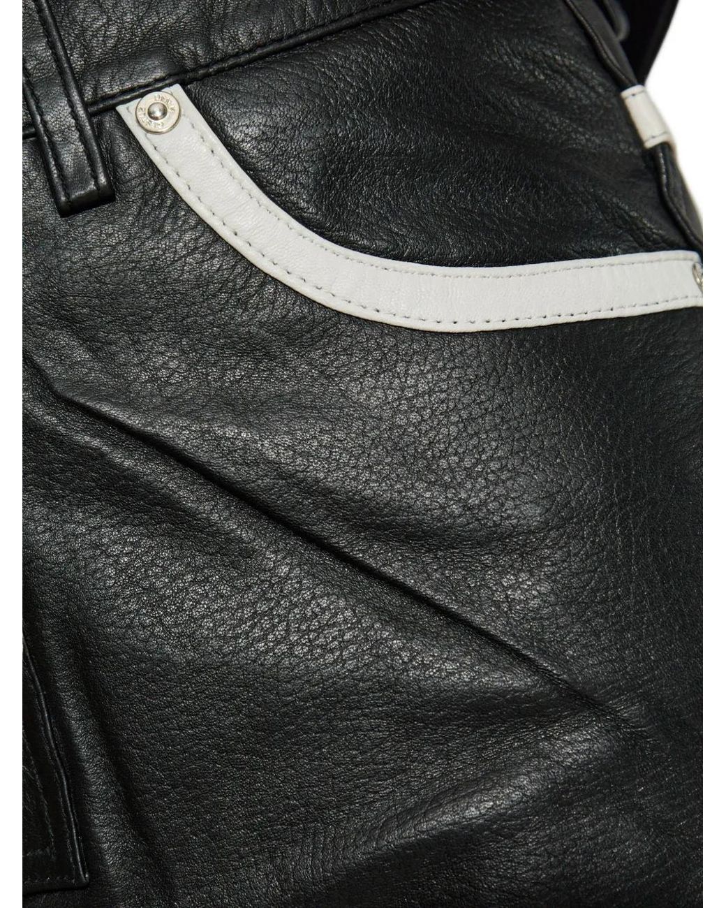 Gestuz Black Panelled Leather Skirt