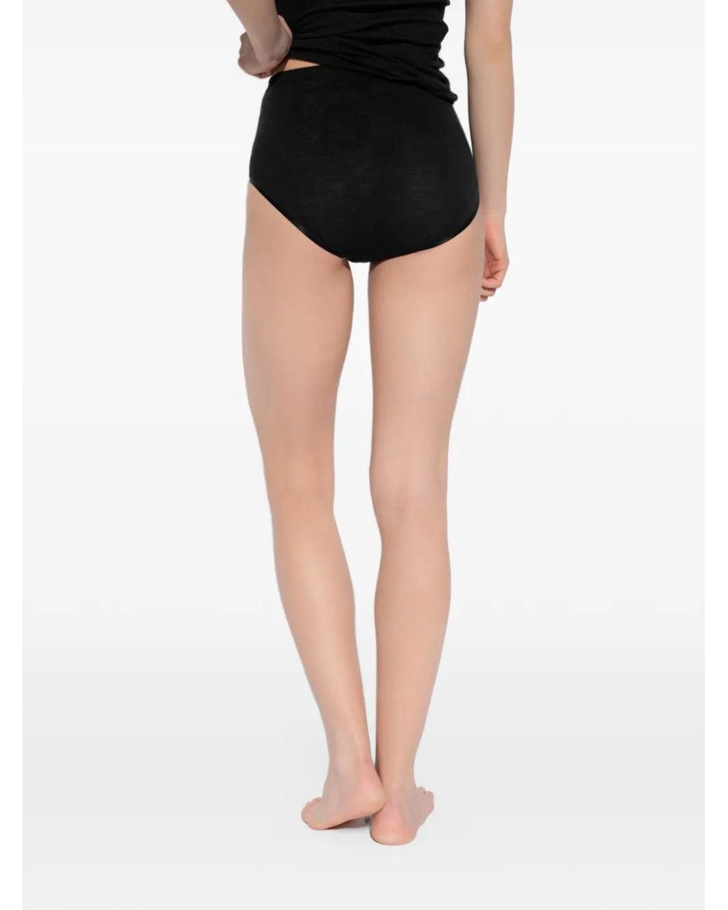 Hanro Black High-Waist Briefs
