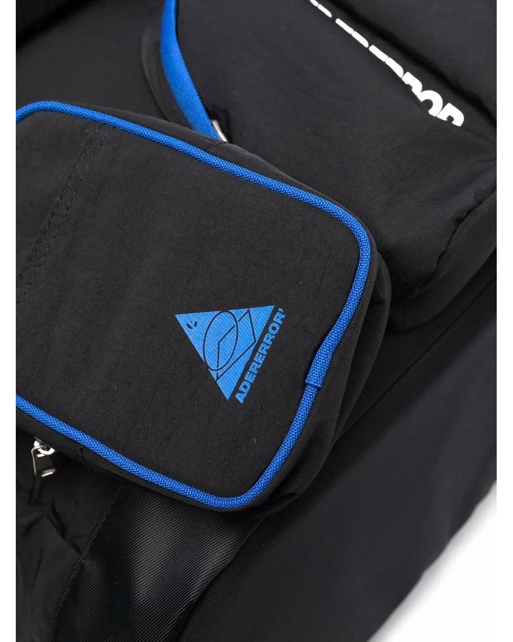Adererror Black Logo-Print Backpack for men