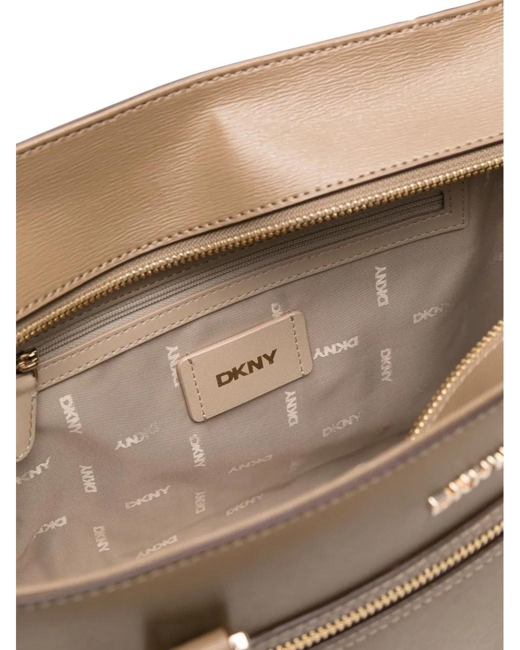 DKNY Natural Logo-Lettering Tote Bag