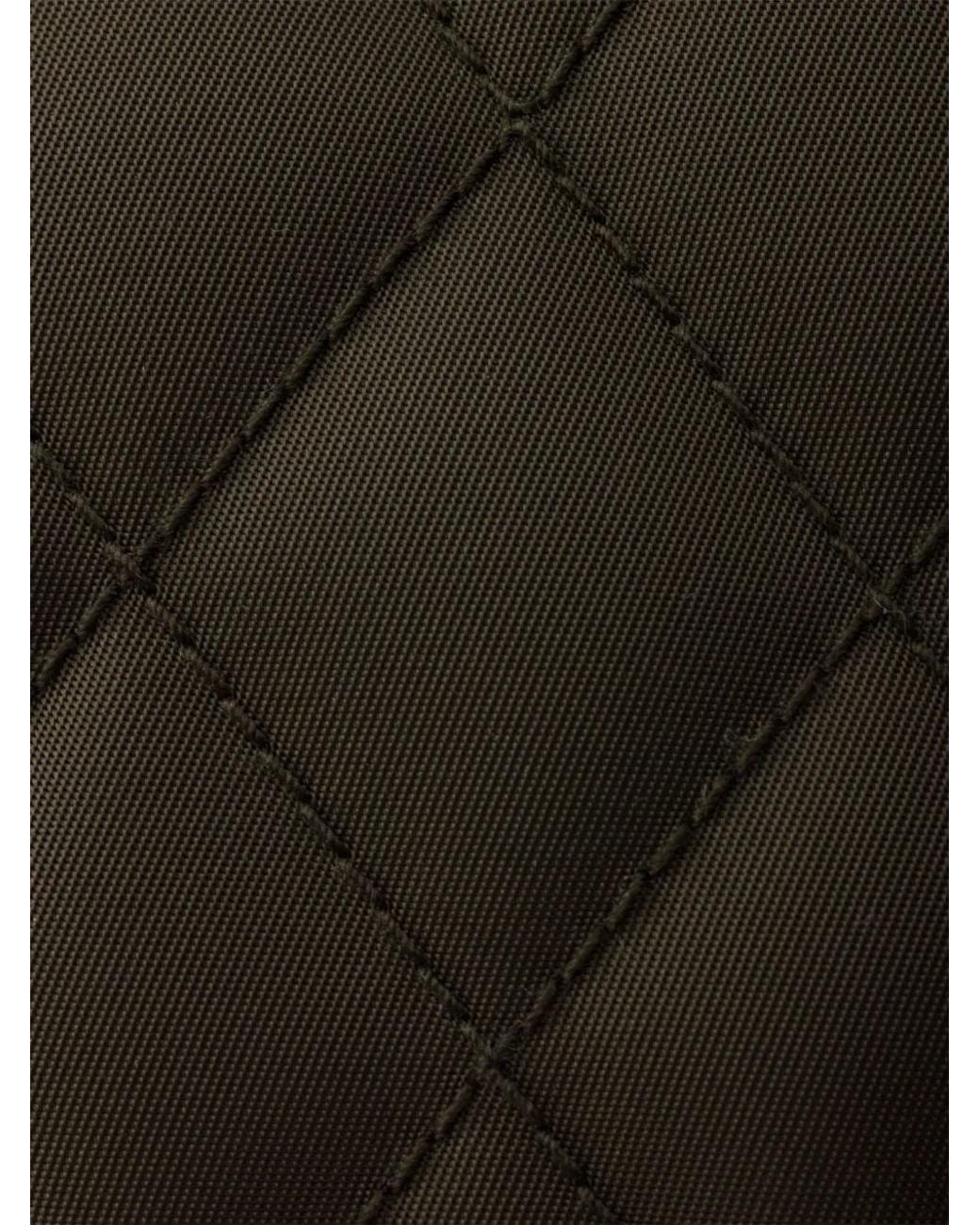 Prada Black Medium Quilted Re-Nylon Shoulder Bag With Saffiano Leather Trim