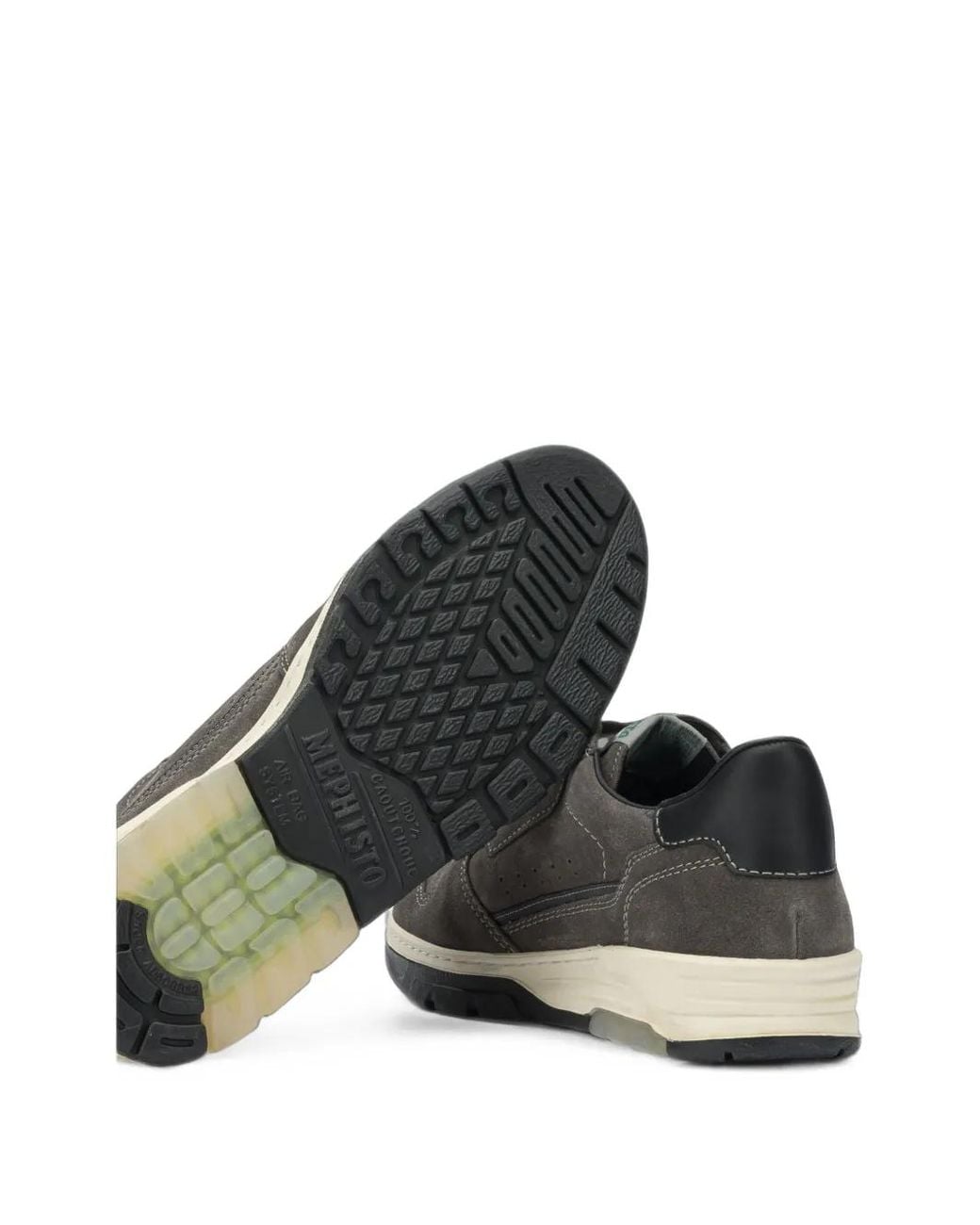 Mephisto Gray Marius Suede Sneakers for men