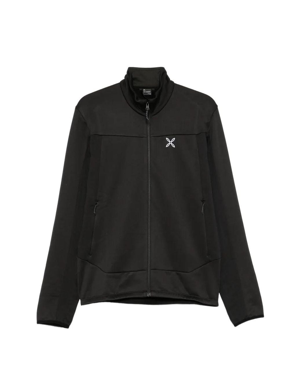 Montura Black Logo-Print Zip-Up Sweatshirt