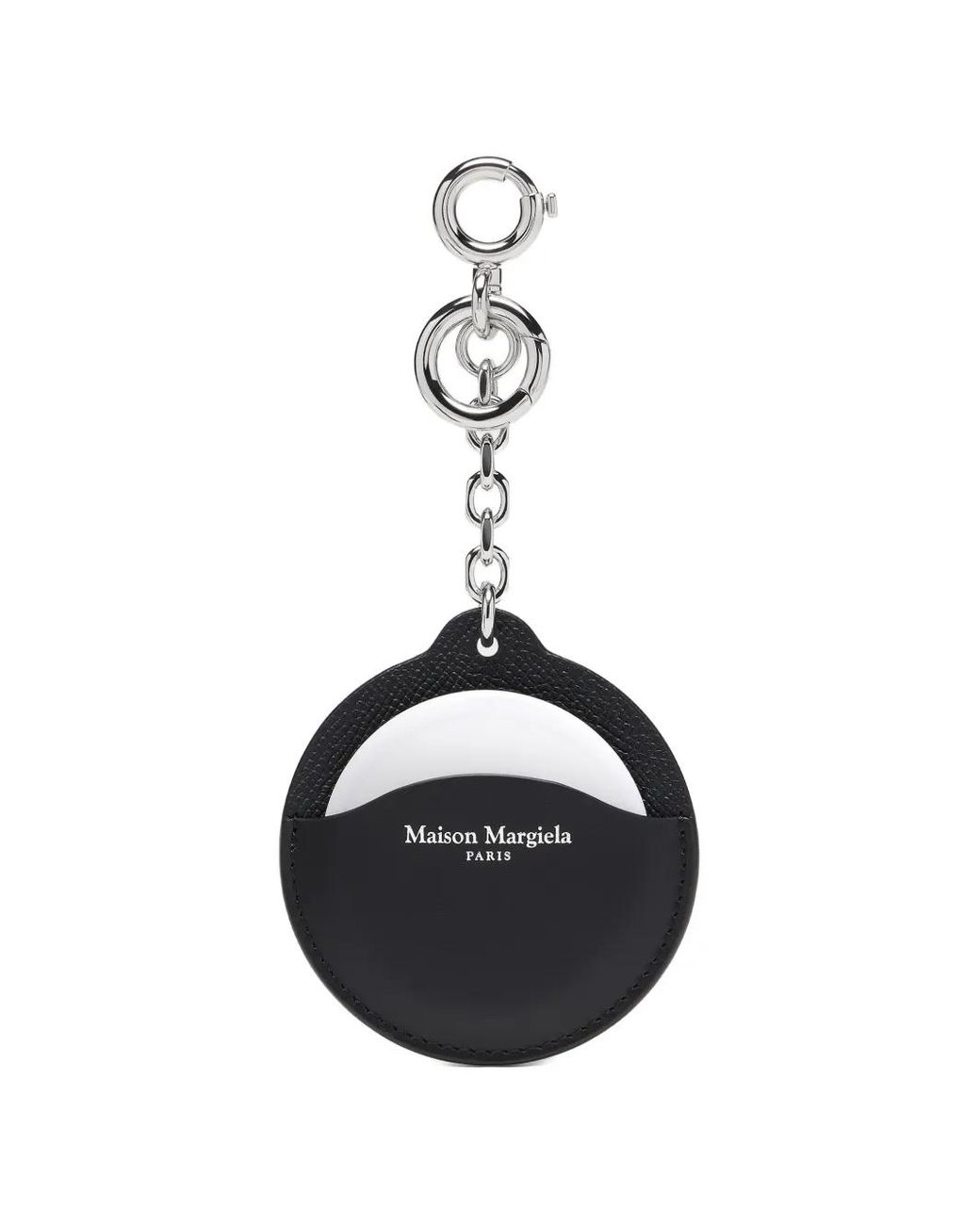 Maison Margiela Black Porte-Clés Rond En Cuir