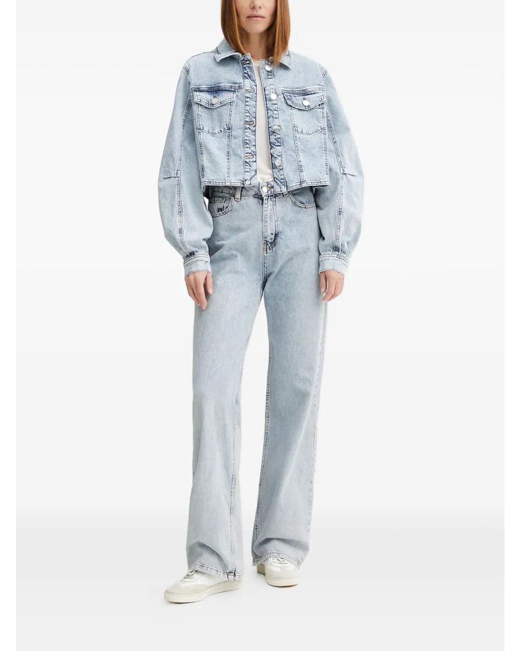 Gestuz Blue Button-Up Jacket